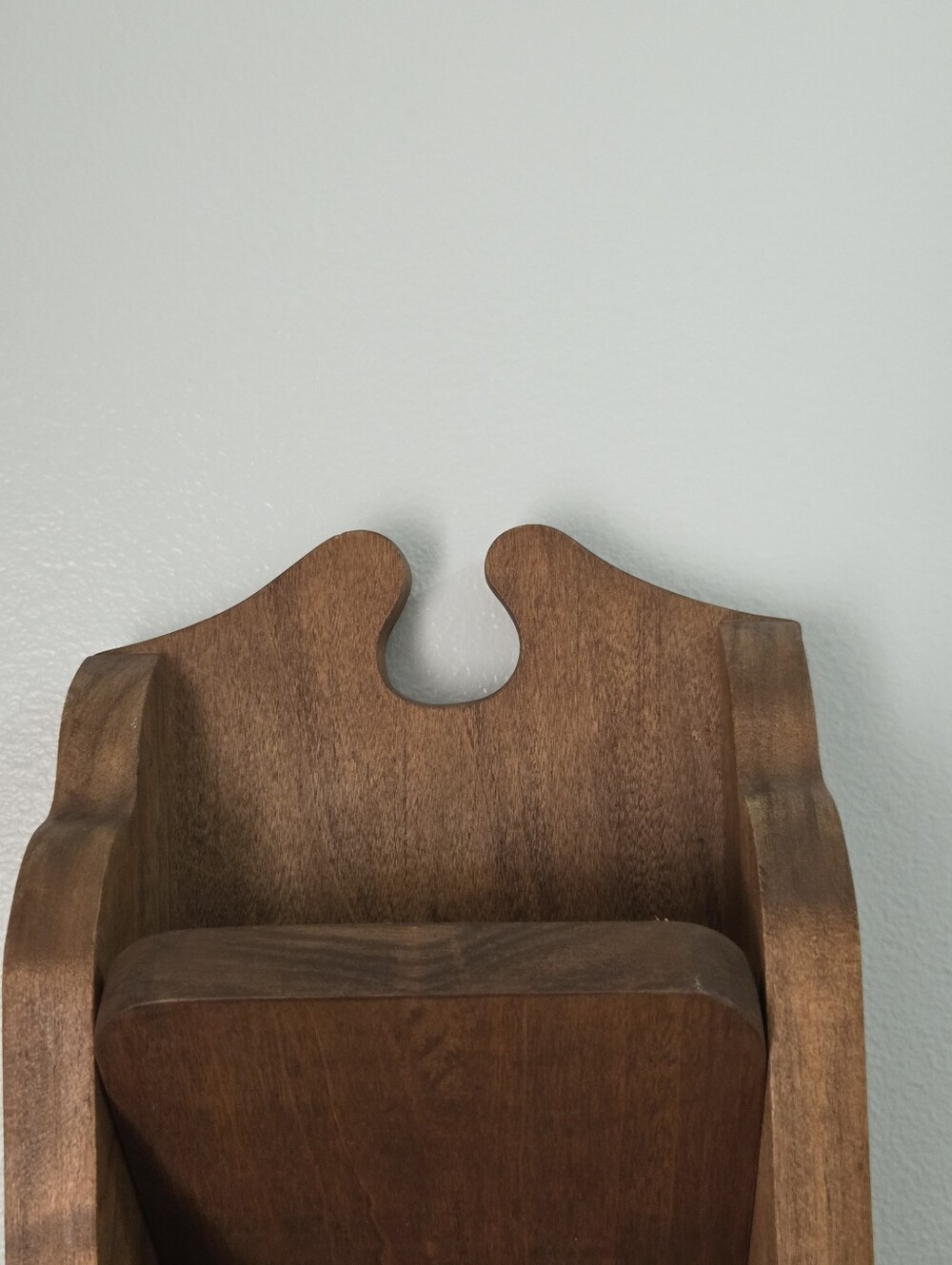 Vintage 1980s Wooden Wall Mail Organizer - 3 Tier Letter Holder, EUC - Picture 3 of 5
